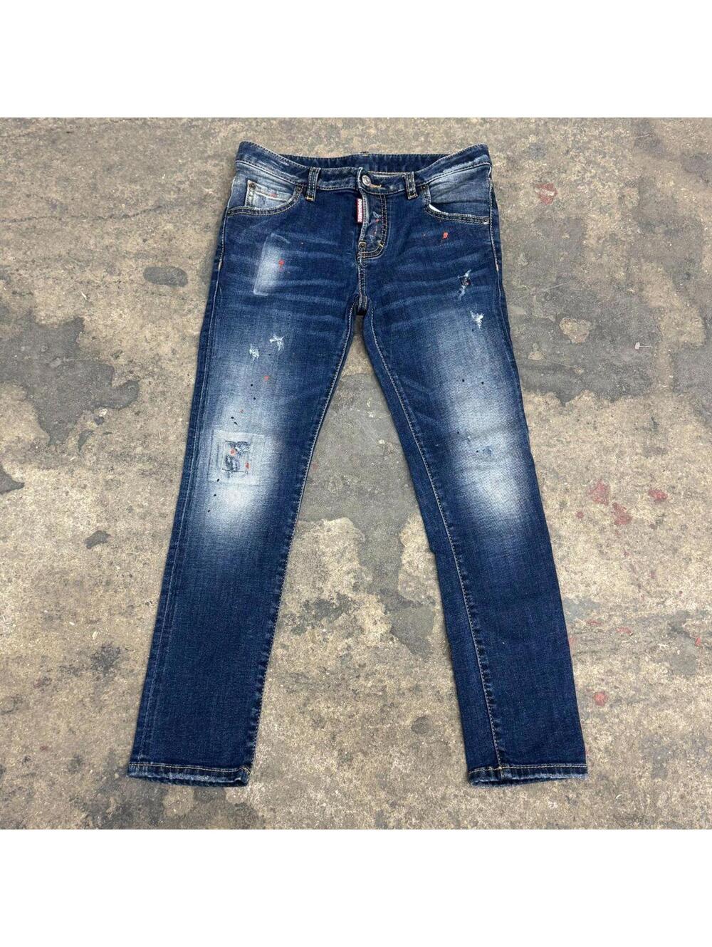 Vintage Dsquared2 Low Rise Cropped Capri Distressed Jeans